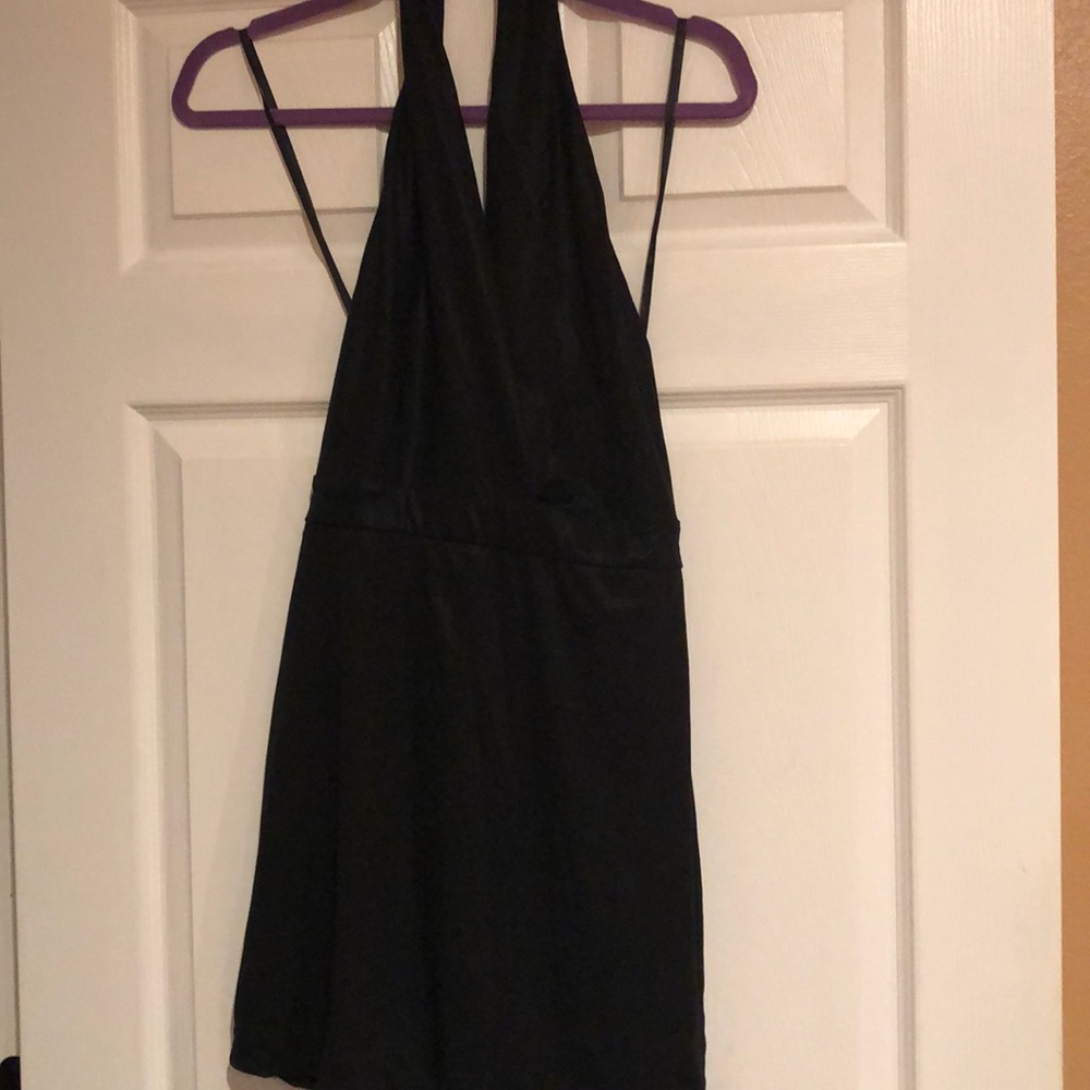 Open Back Black Dress